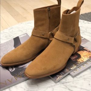 ORO LOS ANGELES WHISKEY SUEDE HARNESS BOOTS